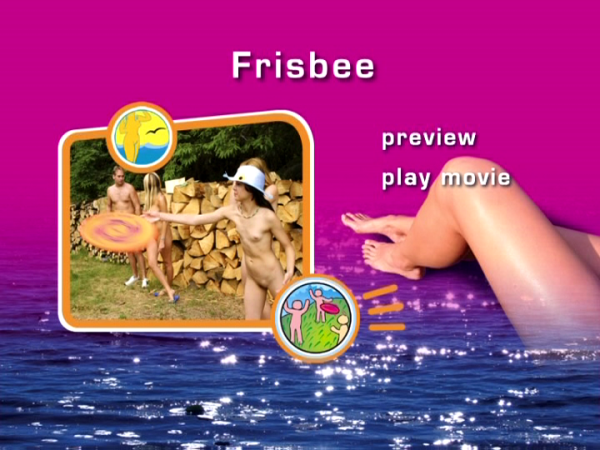 Family naturism HD video - Frisbee Family naturism HD video - Frisbee