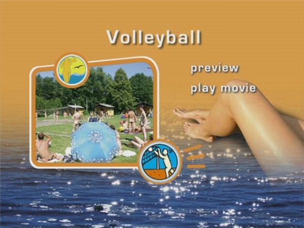 Volleyball - game which naturist outdoors play Volleyball - game which naturist outdoors play