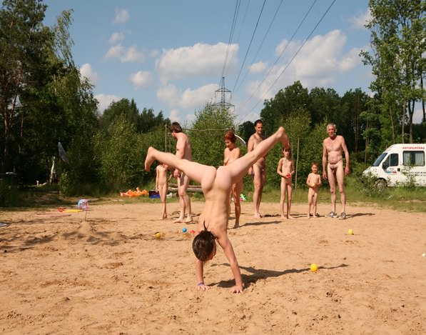 Nudists have fun outdoors Nudists have fun outdoors