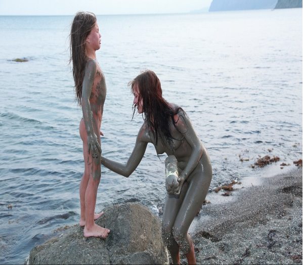 Nudists on the Dead Sea Nudists on the Dead Sea