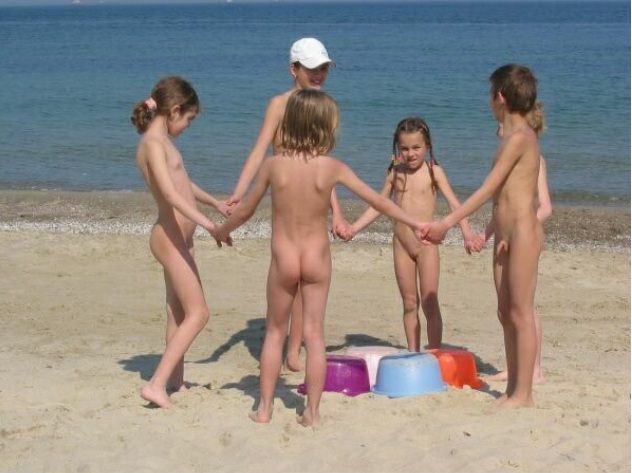 Nudists children on a beach Nudists children on a beach
