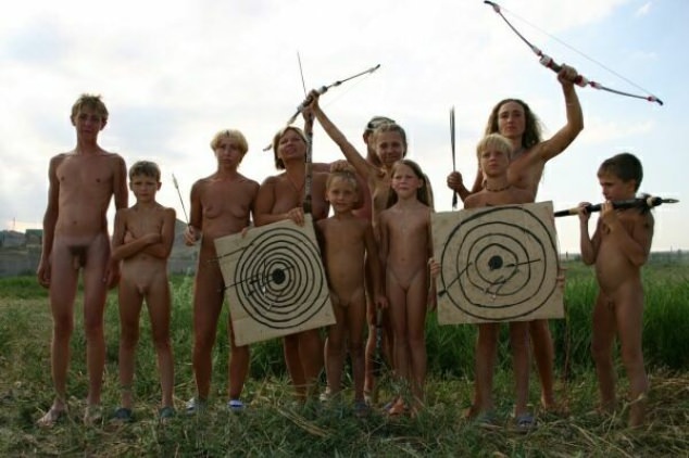 Family naturism - sporting competitions of teenagers and parents of naturist Family naturism - sporting competitions of teenagers and parents of naturist