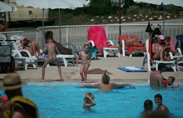 Family nudists of Europe in photo pool Family nudists of Europe in photo pool